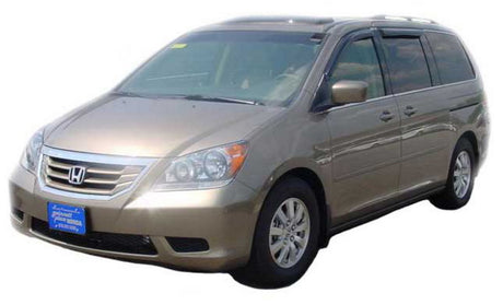 2008-2010 Odyssey Ventvisor Outside Mount Window Deflectors Smoke 4-Piece - View 4 | Dirty Garage