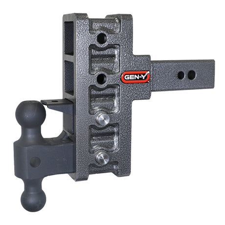 Gen-Y Mega Duty 2.5in Shank 6in Offset Drop 32K Hitch w/GH-0161 Dual-Ball/GH-0162 Pintle Lock | Dirty Garage