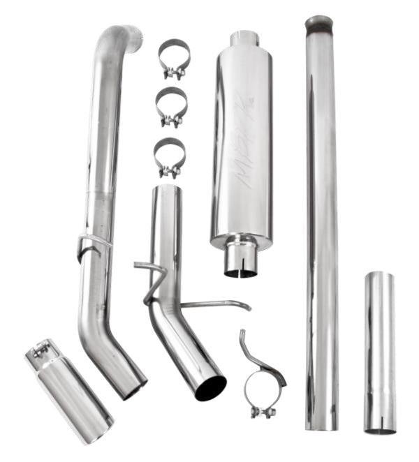 2014-2024 GM 1500 Silverado Sierra Single Side Exit T409 3" Cat Back Exhaust - View 2 | Dirty Garage