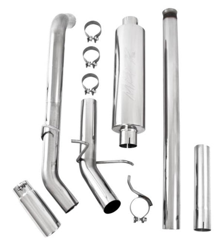2014-2024 GM 1500 Silverado Sierra Single Side Exit T409 3" Cat Back Exhaust - View 2 | Dirty Garage