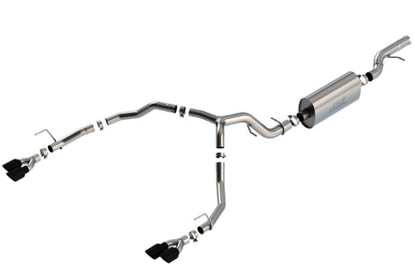 Borla 21-22 Chevrolet Tahoe 6.2L V8 2/4WD 4DR T-304 SS Touring Cat-Back Exhaust w/ Black Chrome Tips | Dirty Garage