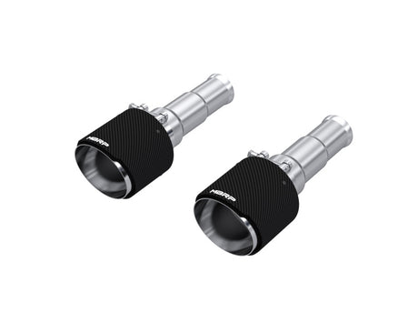 2019-2024 Ram 1500 5.7L Hemi 3" Inlet 5" OD DW Angle Cut T304 Carbon Exhaust Tips Pairs | Dirty Garage