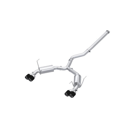 2022-2026 WRX 3" Cat-Back Dual Split Rear Quad Carbon Fiber Tips Street Profile Exhaust | Dirty Garage