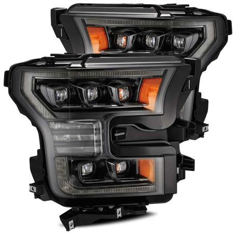 2015-2020 F-150 & Raptor Nova-Series LED Projector Headlights Plank Style Alpha Black Sequential Signal | Dirty Garage