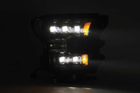 2015-2020 F-150 & Raptor Nova-Series LED Projector Headlights Plank Style Alpha Black Sequential Signal - View 7 | Dirty Garage