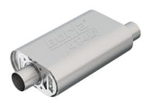 Borla CrateMuffler SBC Hot 350/383 2.5 inch Offset/Center 14in x 4.35in x 9in Oval Atak Muffler - View 2 | Dirty Garage