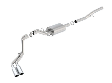 Borla 14 Silv/Sierra 1500 EC Std/CC Short 143.5in WB S-Type Dual Rolled Side Exit Cat-Back Exhaust - View 6 | Dirty Garage