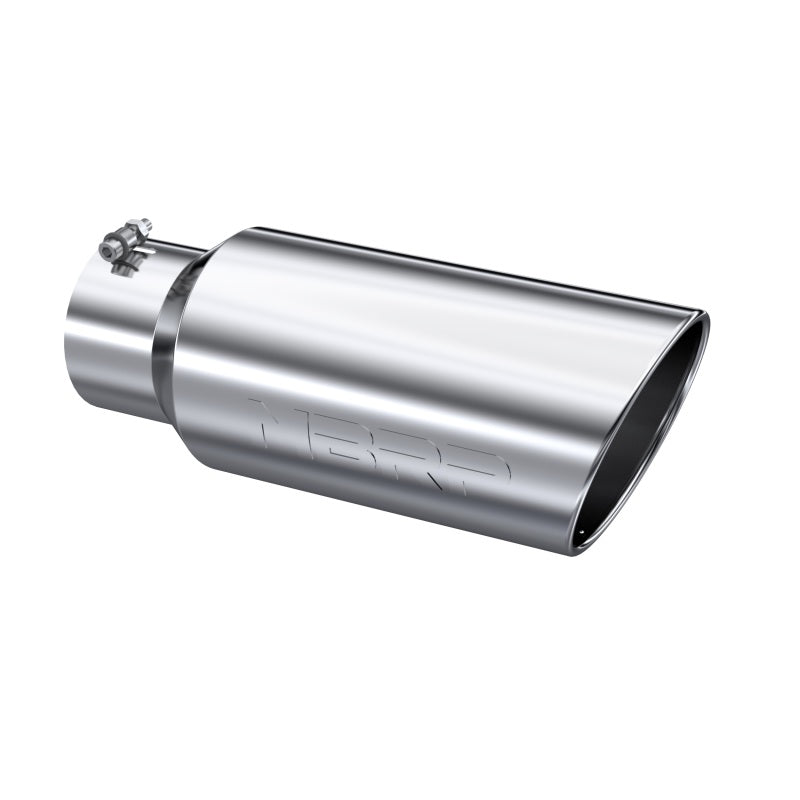 Universal 7" OD Rolled End Tip 5" Inlet 18" Length T304 Single Tip - View 2 | Dirty Garage