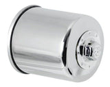 Universal Honda/Kawasaki/Yamaha/Polaris/Victory 2.688in OD x 3.344in H Oil Filter - Chrome | Dirty Garage