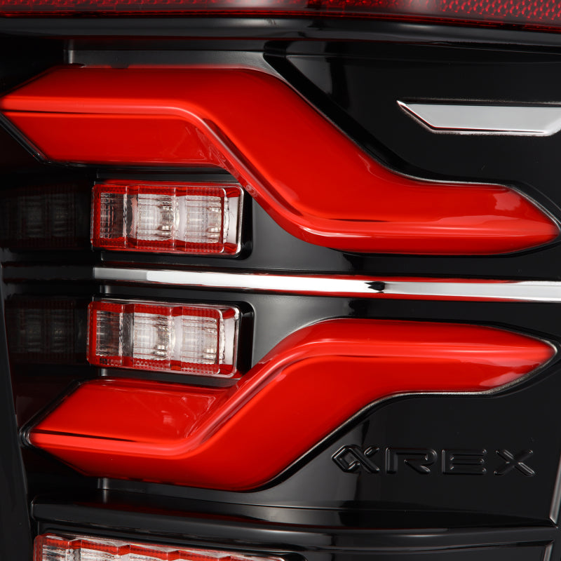 2016-2023 Tacoma Luxx-Series LED Tail Lights Black Red with Activation Light Sequential Signal - View 5 | Dirty Garage