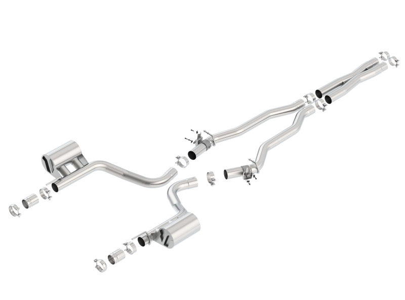 Borla 2015 Dodge Challenger Hellcat 6.2L V8 ATAK Catback Exhaust No Tips Factory Valance - View 3 | Dirty Garage