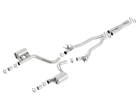 Borla 2015 Dodge Challenger Hellcat 6.2L V8 ATAK Catback Exhaust No Tips Factory Valance - View 3 | Dirty Garage