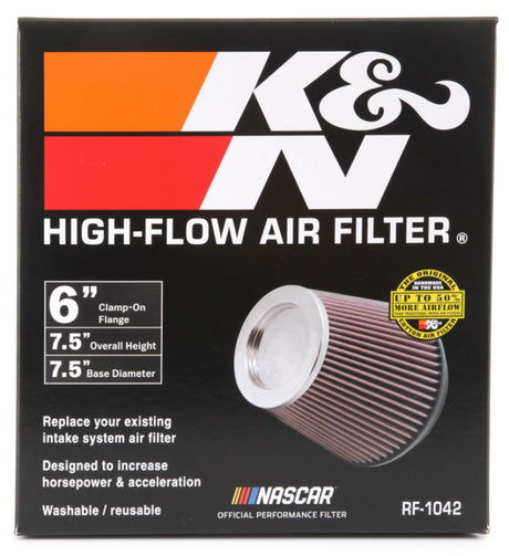 Universal Round Tapered Universal Air Filter 6in Flange ID x 7.5in Base OD x 5in Top OD x 6.5in Height - View 10 | Dirty Garage
