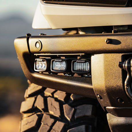 2021-2025 Bronco Modular Bumper Triple SR-M Fog Light Kit - View 3 | Dirty Garage