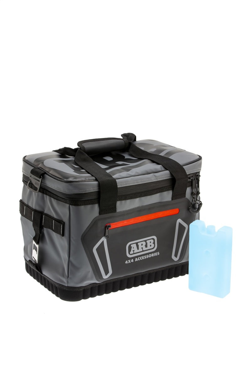 ARB Cooler Bag Charcoal w/ Red Highlights 15in L x 11in W x 9in H Holds 22 Cans - View 10 | Dirty Garage
