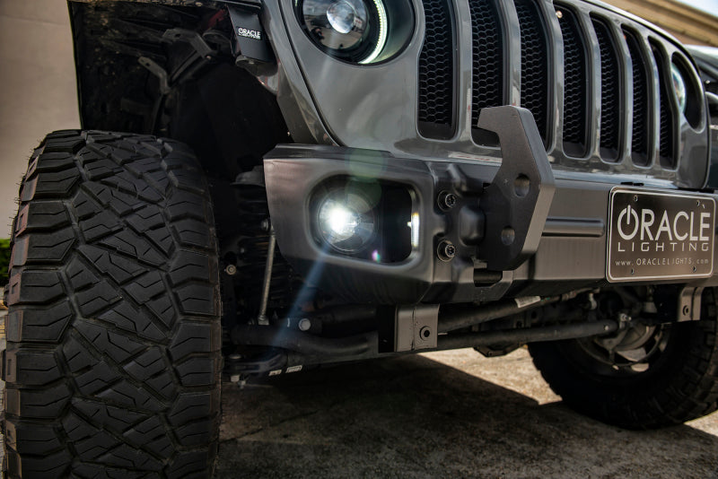 2018-2024 Wrangler Gladiator Sport High Performance LED Fog Lights White - View 5 | Dirty Garage