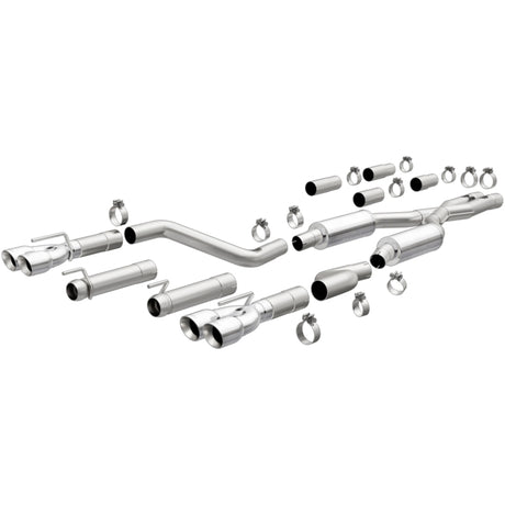 2015-2023 Challenger 409 Stainless Steel Polished 3in Quad Tips Cat Back Exhaust | Dirty Garage