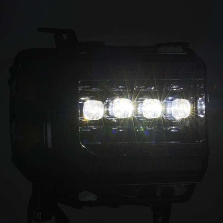 2014-2018 GM HD Nova-Series LED Projector Alpha-Black Headlights Active Light Sequential Signal DRL - View 2 | Dirty Garage