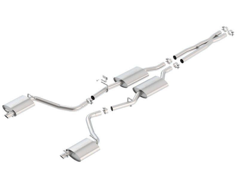 Borla 15-16 Dodge Charger 3.6L V6 S-Type Cat Back Exhaust (Uses Factory Valence) - View 2 | Dirty Garage