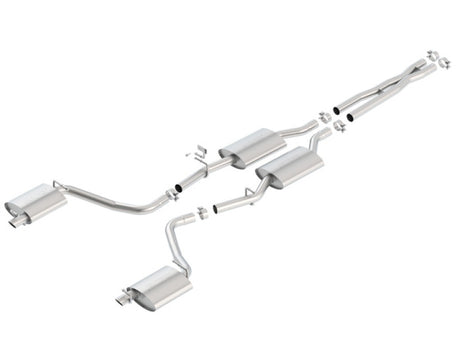 Borla 15-16 Dodge Charger 3.6L V6 S-Type Cat Back Exhaust (Uses Factory Valence) - View 2 | Dirty Garage