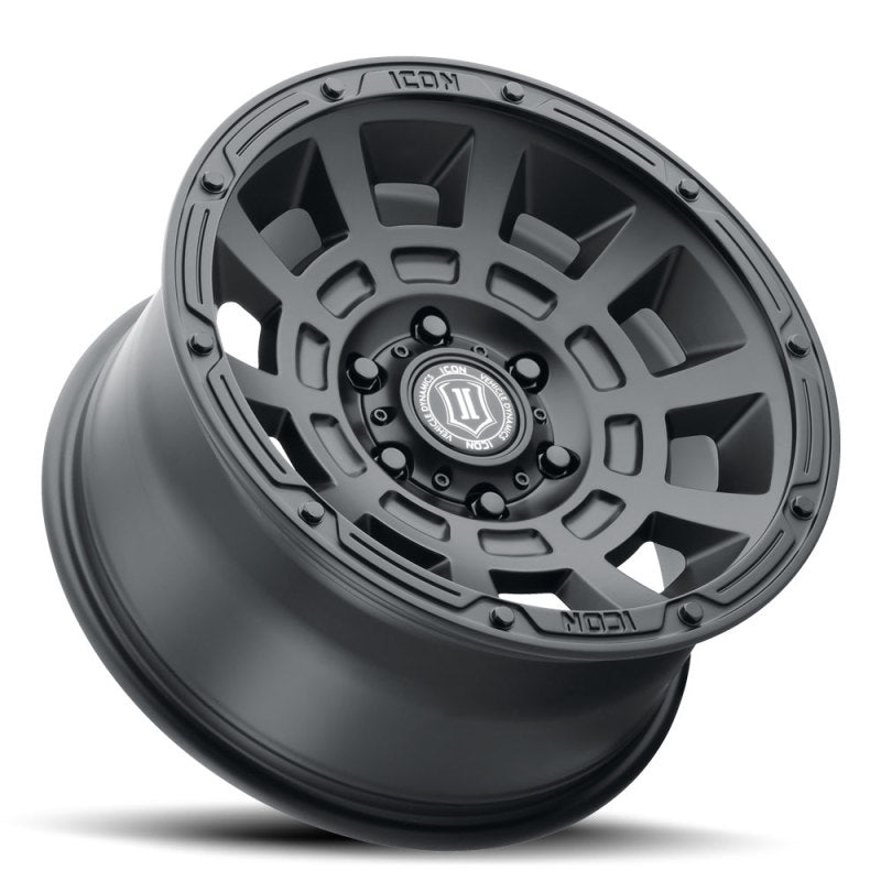 Universal Thrust 17x8.5 6x5.5 0mm Offset 4.75" BS Satin Black Wheel - View 3 | Dirty Garage
