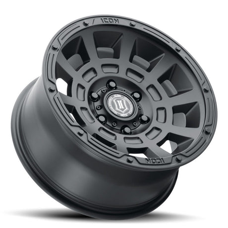 Universal Thrust 17x8.5 6x5.5 0mm Offset 4.75" BS Satin Black Wheel - View 3 | Dirty Garage