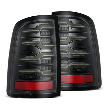 2009-2018 Ram HD Luxx-Series LED Tail Lights Alpha-Black with Activation Light and Sequential Signal | Dirty Garage