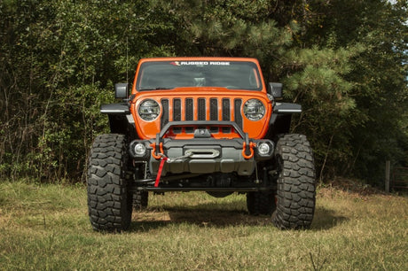 Rugged Ridge 18-21 Jeep Wrangler/Gladiator (JL/JT) Venator Modular Bumper - Black - View 2 | Dirty Garage