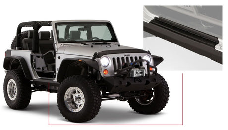 2007-2018 Wrangler 2-door Trail Armor Black Rocker Panels w/ Sill Guards | Dirty Garage