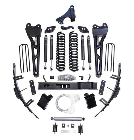 2017-2022 Superduty 8.5" Lift Kit w/ Falcon Shocks Dual Steering Stabilizer Tubular Radius Arms | Dirty Garage