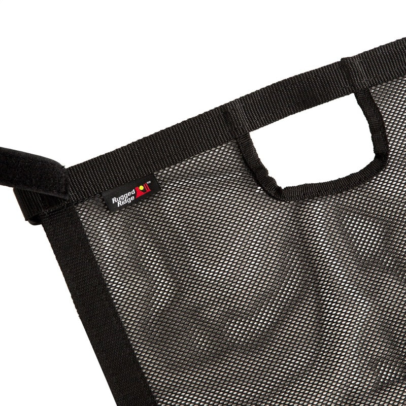 Rugged Ridge Eclipse Sun Shade Black Front 18-20 Jeep Wrangler JLU/JT - View 8 | Dirty Garage