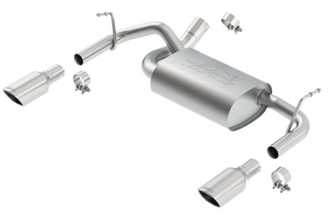 Borla 12-16 Jeep Wrangler 3.6L AT/MT 4WD Single Split Rr Exit Touring Exhaust (rear section only) | Dirty Garage