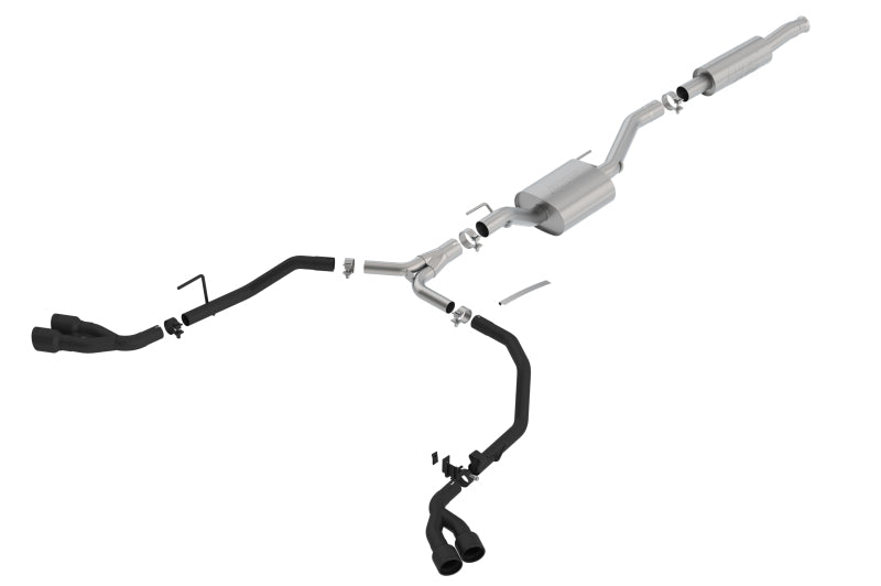 Borla 2020 Jeep Gladiator JT 3.6L V6 AT/MT AWD 2.75-2in ATAK Catback Ceramic Blk Tailpipe & Tips | Dirty Garage