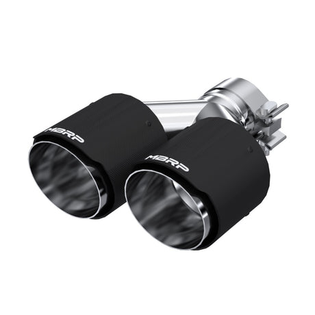 Universal Carbon Fiber Dual Tip 4" OD 2.5" Inlet | Dirty Garage