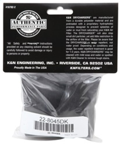 Universal 6in ID x 6inH Closed Top Black Drycharger Air Filter Wrap - View 5 | Dirty Garage