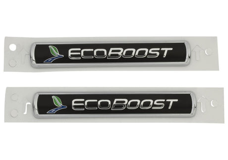 Universal Black/Silver EcoBoost Emblem 3-1/2in x 9/16in - Set of 2 - View 7 | Dirty Garage