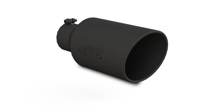 Universal Exhaust Tip 7" OD Rolled End 4" Inlet 18" Length Black | Dirty Garage