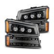 2003-2006 GM Truck Avalanche Alpha Black Nova-Series LED Projector Headlights | Dirty Garage