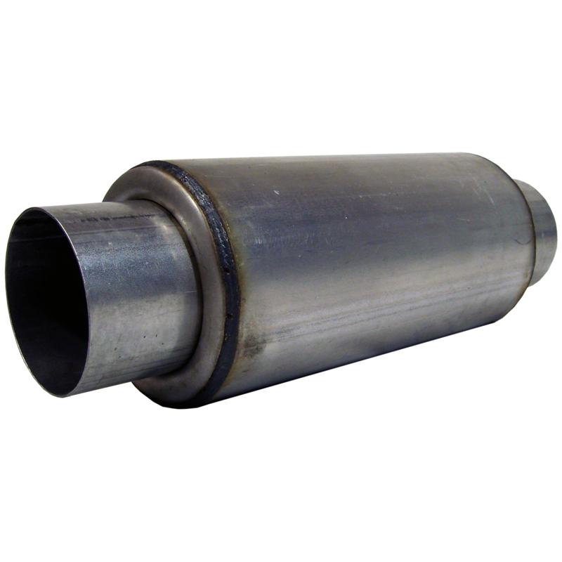 Universal Resonator 4" Inlet Outlet 12" Body 18 Overall T304 - View 2 | Dirty Garage