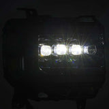 2014-2018 GM HD Nova-Series LED Projector Alpha-Black Headlights Active Light Sequential Signal DRL - View 3 | Dirty Garage