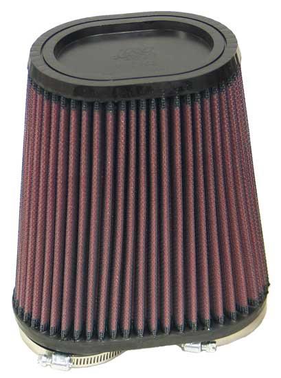 Universal Rubber Filter Dual Flange Oval Tprd 3.75in Base O/S W x 3.438in Top O/S W x 6.75in H - View 2 | Dirty Garage