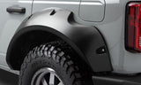 2021-2025 Bronco 4-Door Pocket Style Fender Flares 4pc - Black - View 4 | Dirty Garage