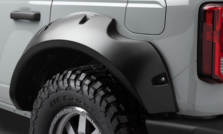 2021-2025 Bronco 4-Door Pocket Style Fender Flares 4pc - Black - View 4 | Dirty Garage