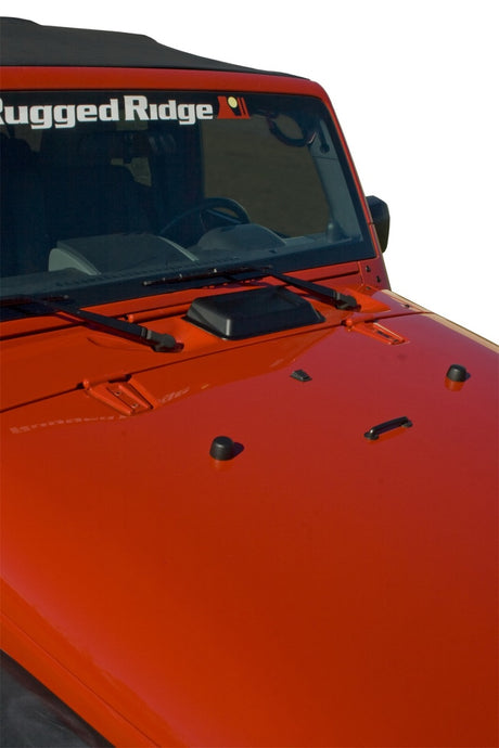 Rugged Ridge Cowl Vent Scoop Black 98-18 Jeep Wrangler - View 3 | Dirty Garage