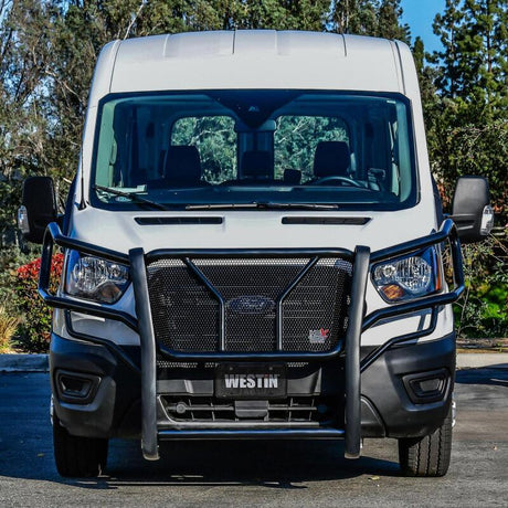 2015-2025 Transit 150/250/350 HDX Black Grille Guard - View 3 | Dirty Garage
