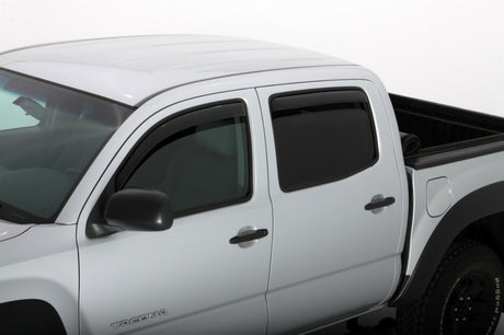 2005-2015 Tacoma Double Cab Smoke Ventvisor Front Rear Window Deflectors 4-Piece - View 4 | Dirty Garage