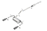Borla 12-16 Jeep Wrangler 3.6L AT/MT 4DR 4WD S SQ RL AC SR 2.5in 2in TIP 3.5inx3.28in Black Chrome - View 2 | Dirty Garage