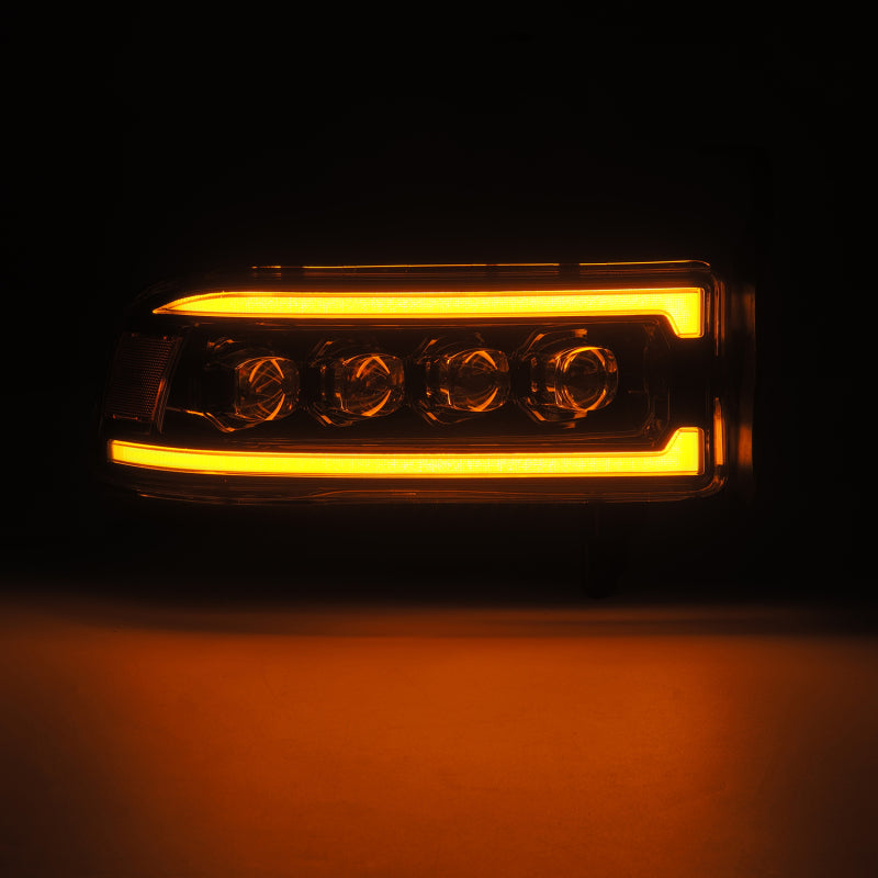 1994-2001 Ram 1500 Nova-Series LED Projector Alpha Black Headlights Active Light Sequential Signal Smooth DRL - View 3 | Dirty Garage