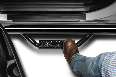 2016-2023 Tacoma Double Cab Gloss Black 2" Nerf Step - View 3 | Dirty Garage