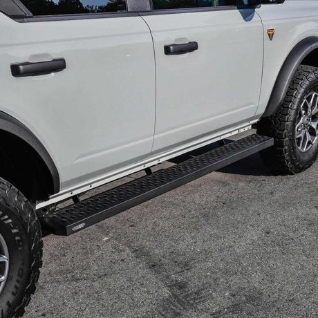 Universal 75" Black Grate Steps Running Boards - View 6 | Dirty Garage